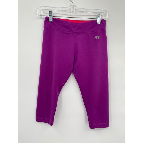 Marika Tek Purple Cropped Mid Waist Leggings Girl's Size Large 12-14 - Picture 1 of 5
